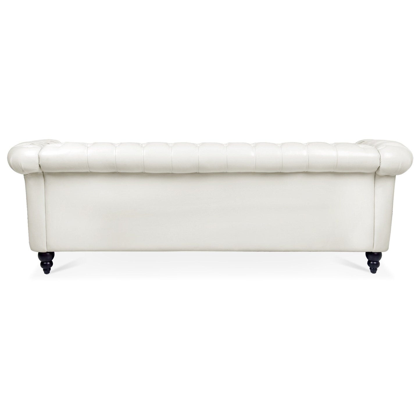 Canapé Chesterfield en similicuir avec accoudoirs roulés (3 places)