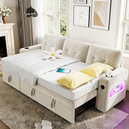 Canapé-lit 84 places, canapé-lit modulaire sectionnel Cloud avec rangement réversible