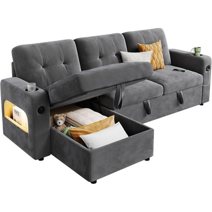 Canapé-lit 84 places, canapé-lit modulaire sectionnel Cloud avec rangement réversible