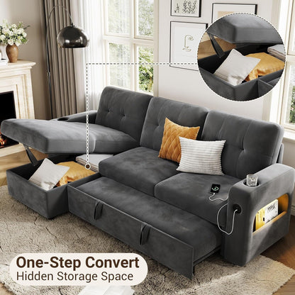 Canapé-lit 84 places, canapé-lit modulaire sectionnel Cloud avec rangement réversible