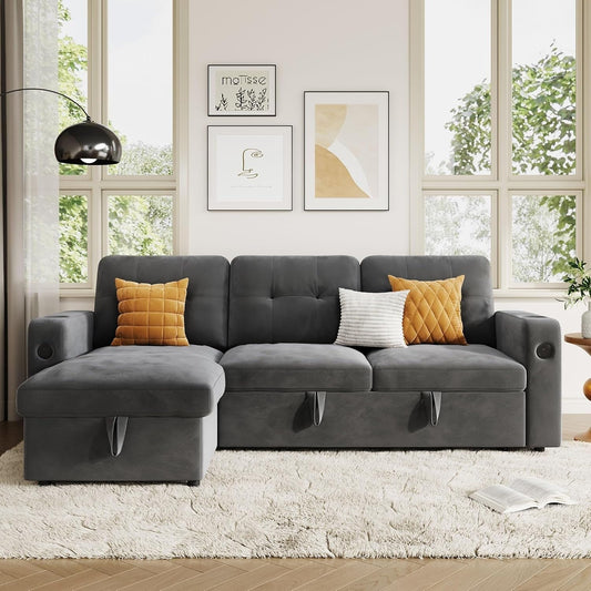 Canapé-lit 84 places, canapé-lit modulaire sectionnel Cloud avec rangement réversible