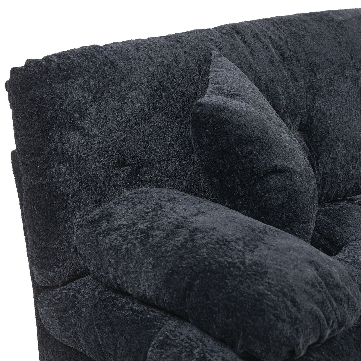 Canapé 3 places rembourré avec rembourrage en mousse à mémoire de forme double couche et oreillers confort gratuits