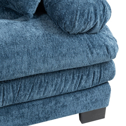 Canapé 3 places rembourré avec rembourrage en mousse à mémoire de forme double couche et oreillers confort gratuits