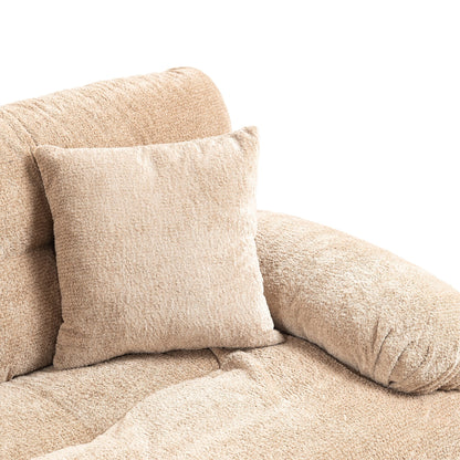 Canapé 3 places rembourré avec rembourrage en mousse à mémoire de forme double couche et oreillers confort gratuits