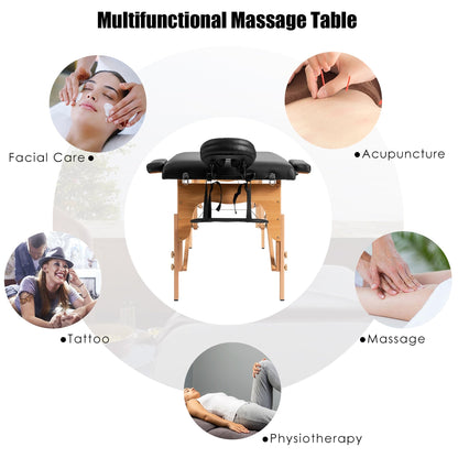 Table de massage portable Costway 84''L réglable pour le visage et le tatouage