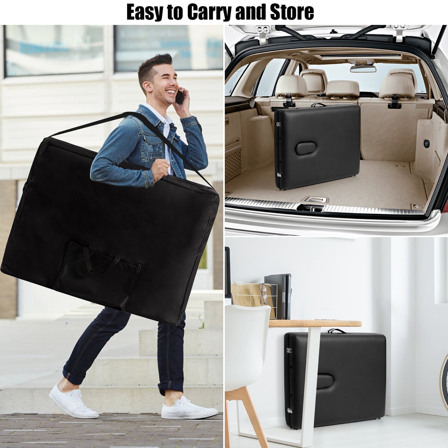 Table de massage portable Costway 84''L réglable pour le visage et le tatouage