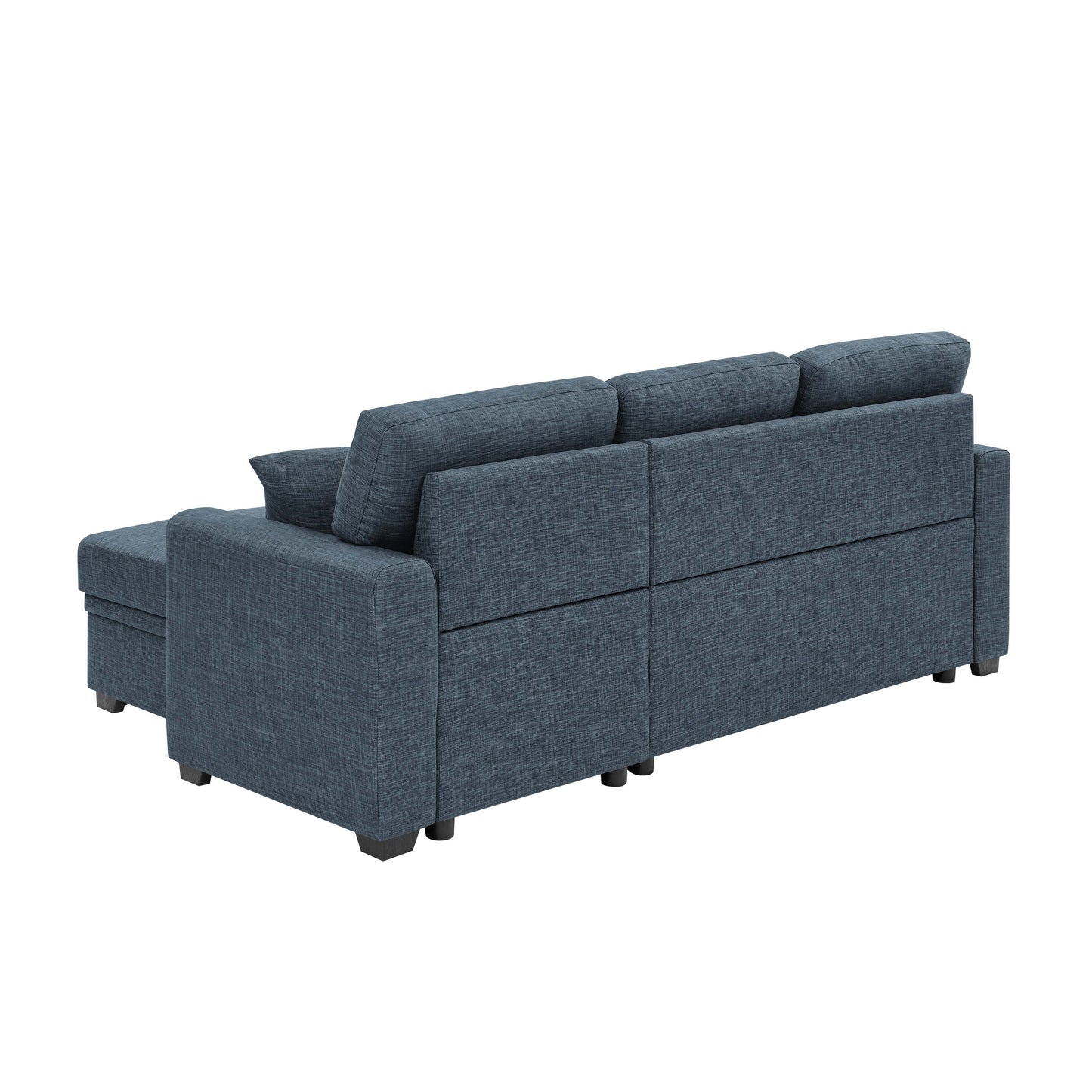 Canapé-lit rembourré de 85,5 pouces, le rangement est disponible sous le siège de la chaise longue, allie attrait contemporain et sophistication simple