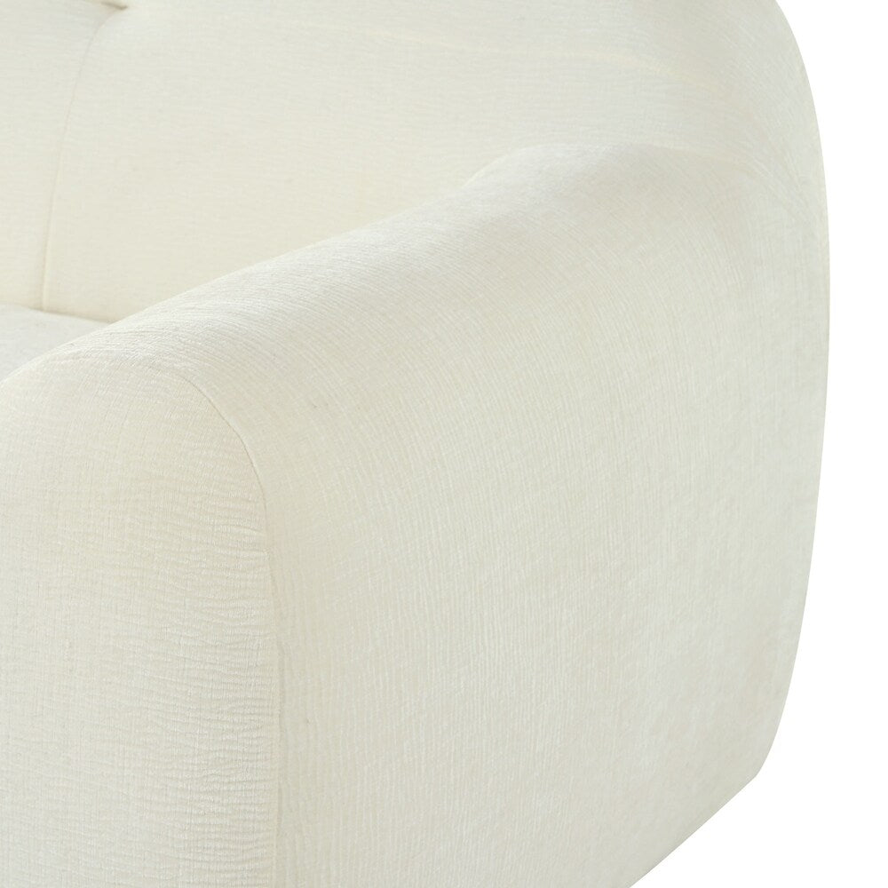 Canapé 3 places en tissu chenille de 85,8 pouces de large avec style capitonné