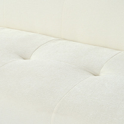 Canapé 3 places en tissu chenille de 85,8 pouces de large avec style capitonné