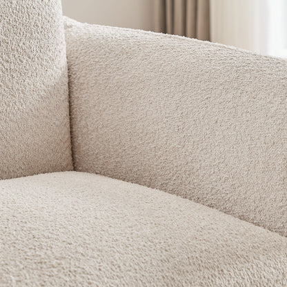 Canapé 3 places en tissu avec structure en bois massif et 2 coussins (85,82 €)