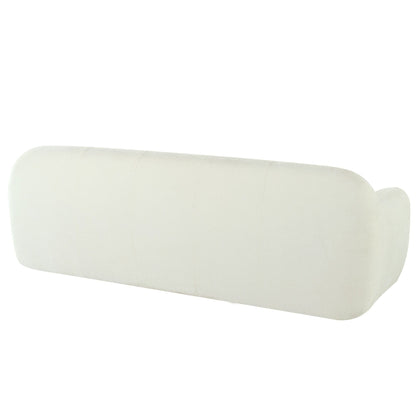 Canapé 3 places en tissu chenille de 85,8 pouces de large, capitonné, entièrement en mousse à compression éponge, avec mousse sans poudre