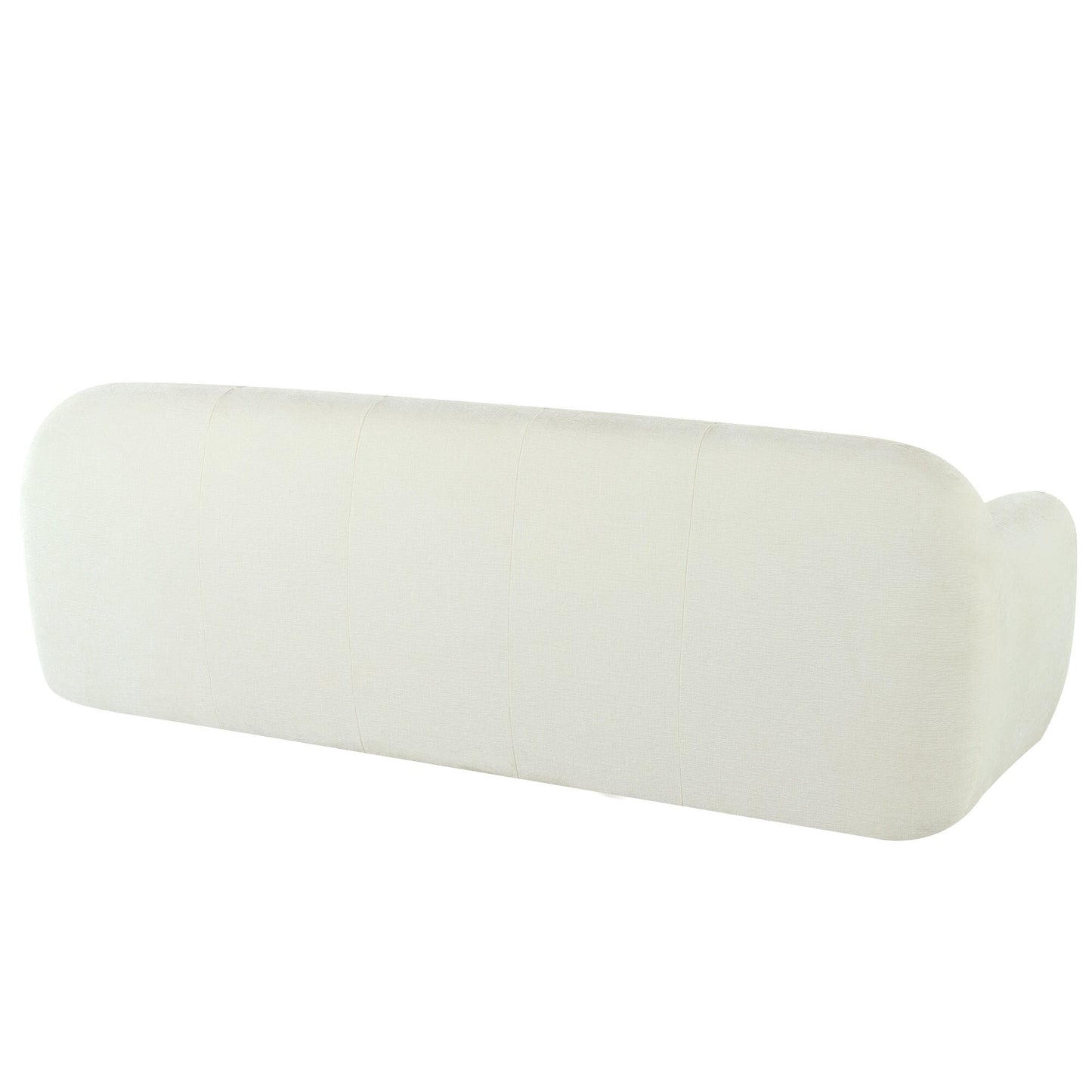 Canapé 3 places en tissu chenille de 85,8 cm de large, avec mousse sans poudre et ressorts ensachés pour un confort optimal.