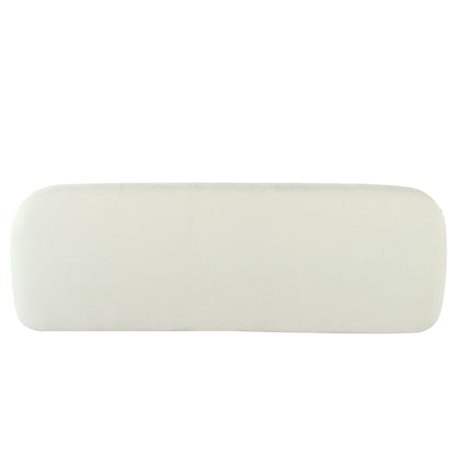 Canapé 3 places en tissu chenille de 85,8 cm de large, avec mousse sans poudre et ressorts ensachés pour un confort optimal.