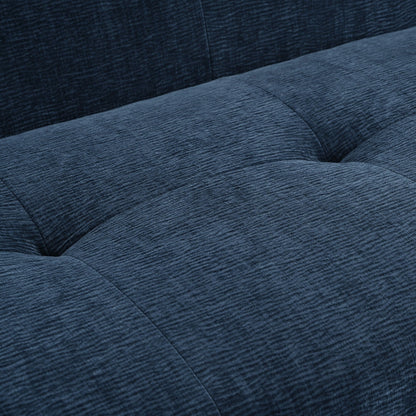 Canapé 3 places en tissu chenille de 85,8 cm de large, avec mousse sans poudre et ressorts ensachés pour un confort optimal.