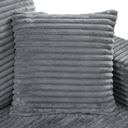 Canapé-lit en velours côtelé de 86,5 po avec 2 ports USB, porte-gobelets et capacité de charge de 250 kg