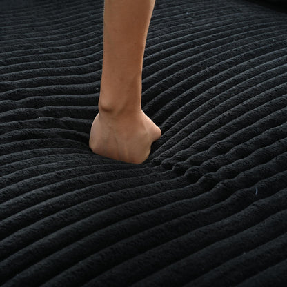 Canapé-lit en velours côtelé de 86,5 po avec 2 ports USB, porte-gobelets et capacité de charge de 250 kg