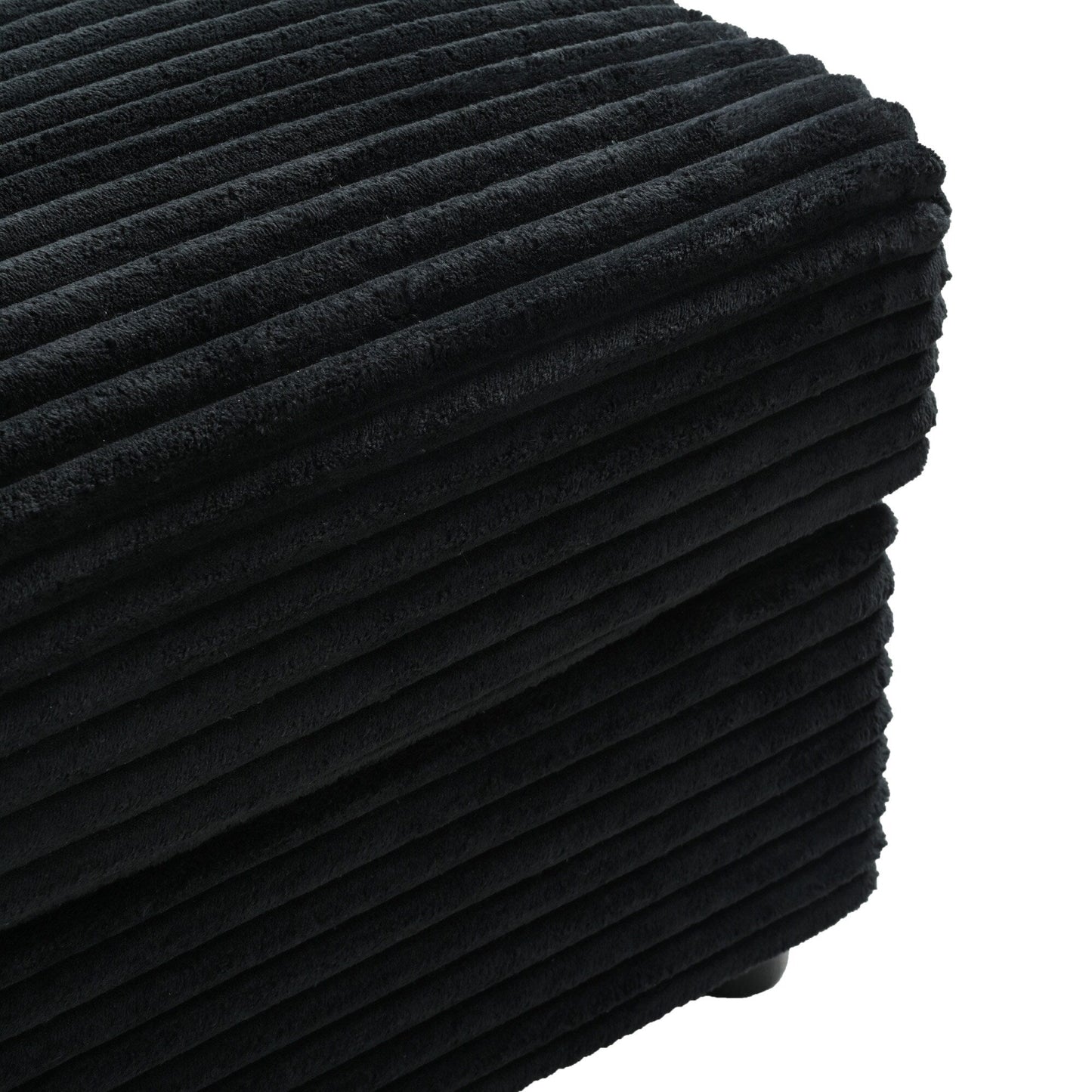 Canapé-lit en velours côtelé de 86,5 po avec 2 ports USB, porte-gobelets et capacité de charge de 250 kg