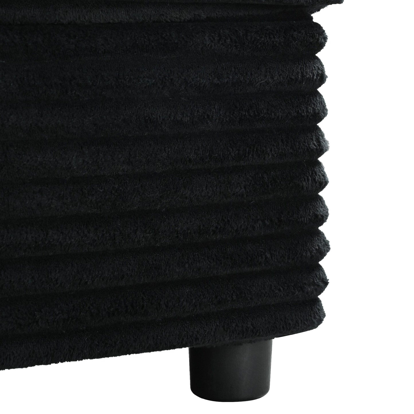 Canapé-lit en velours côtelé de 86,5 po avec 2 ports USB, porte-gobelets et capacité de charge de 250 kg