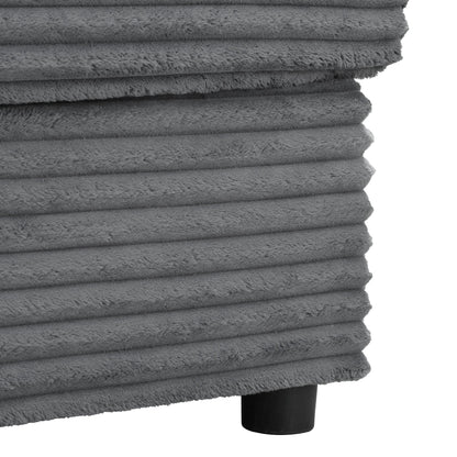 Canapé-lit en velours côtelé de 86,5 po avec 2 ports USB, porte-gobelets et capacité de charge de 250 kg