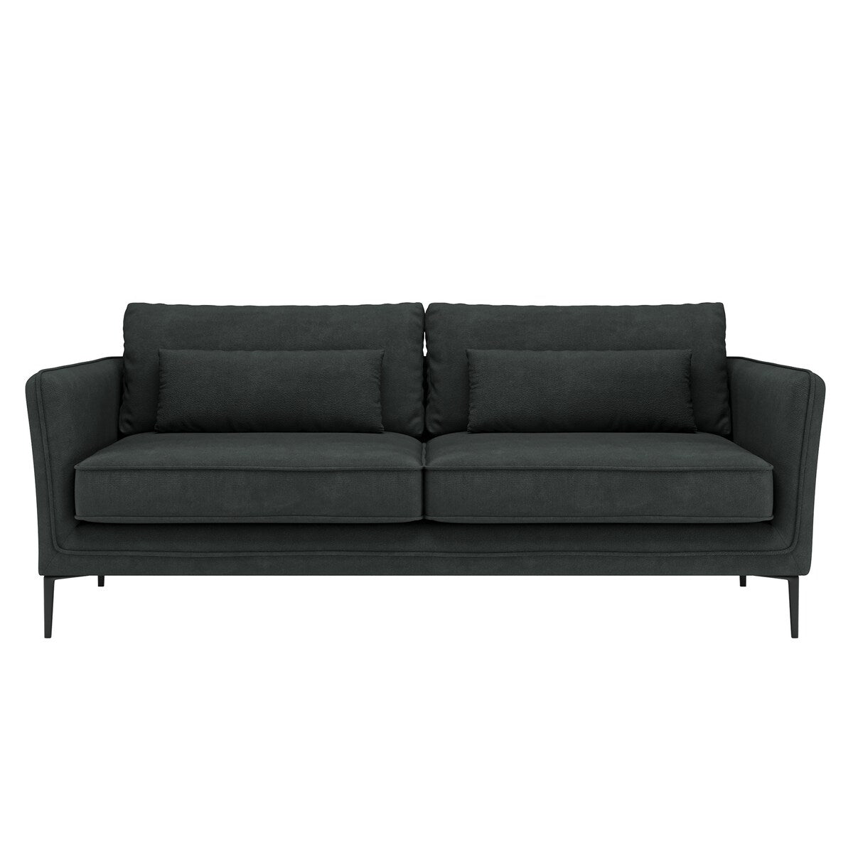 Canapé minimaliste moderne anti-rayures et imperméable 86,61 po, gris foncé