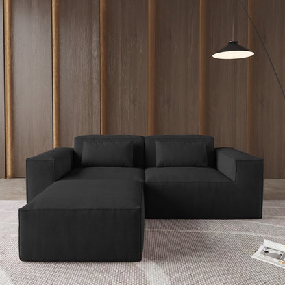 Canapé sectionnel modulaire 86,62 $, grand canapé causeuse Plus, canapés modernes et confortables en velours côtelé avec méridienne réversible