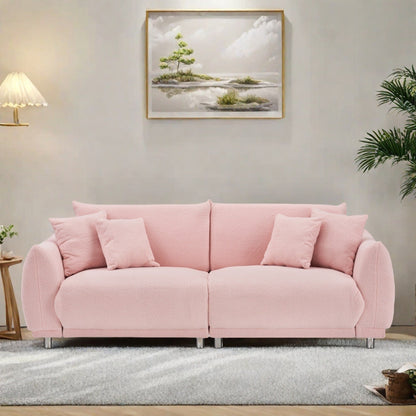 Canapé 3 places en tissu 86,6 avec housses amovibles antitaches et mousse de densité moyenne