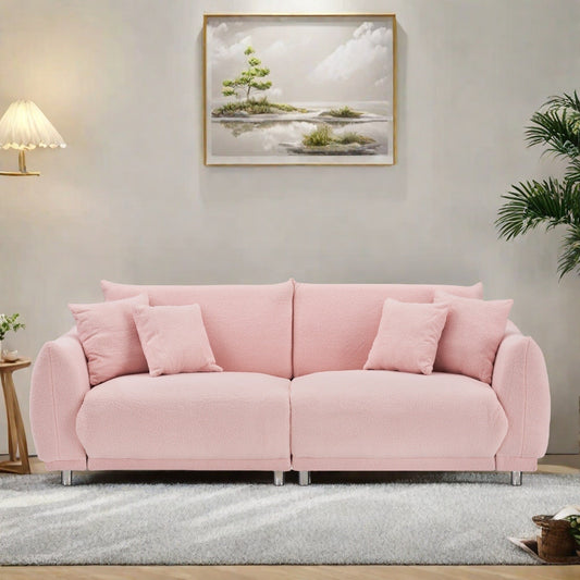 Canapé 3 places en tissu 86,6 avec housses amovibles antitaches et mousse de densité moyenne