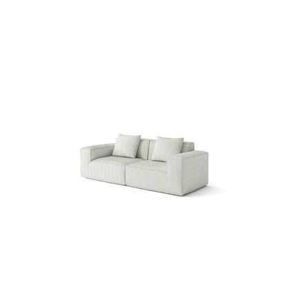 Canapé 3 places en mousse 86,6 avec assise large et profonde, éponge moulée monobloc, housse amovible et lavable