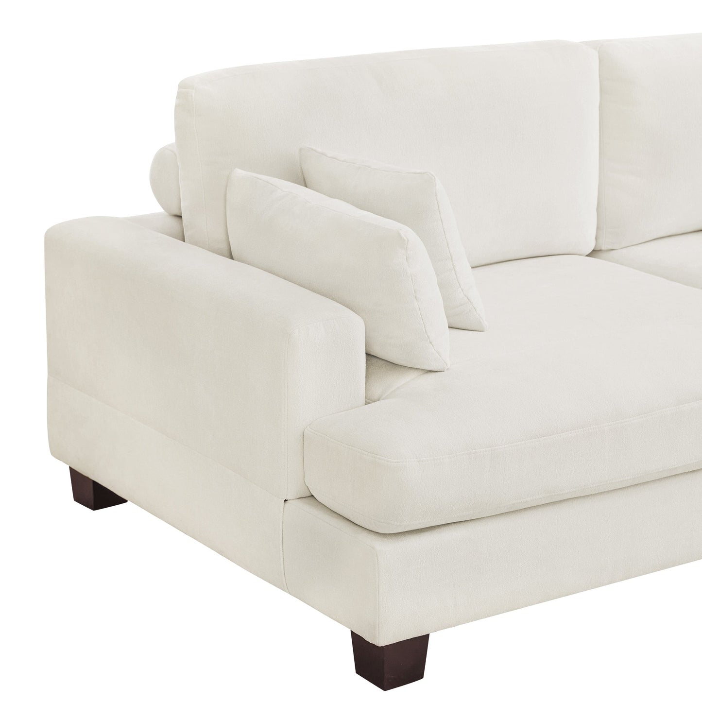 Canapé 3 places moderne de 87 pouces, rembourré, design chenille, pour le salon