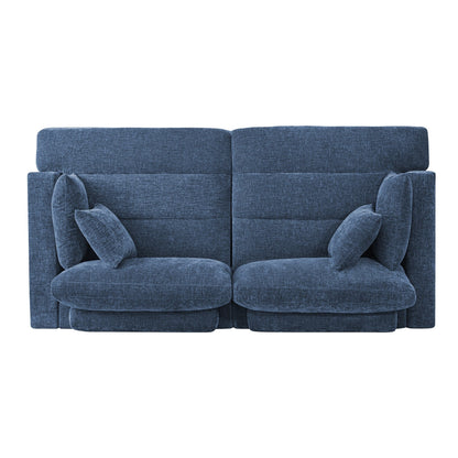 Canapé 3 places moderne de 87 pouces, rembourré, design chenille, pour le salon