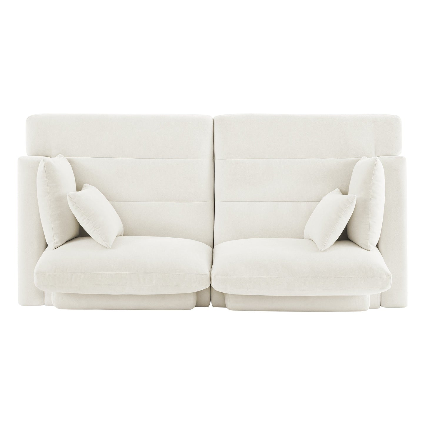 Canapé 3 places moderne de 87 pouces, rembourré, design chenille, pour le salon