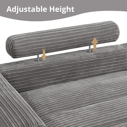 Canapé 3 places moderne de 87 pouces, rembourré, design chenille, pour le salon