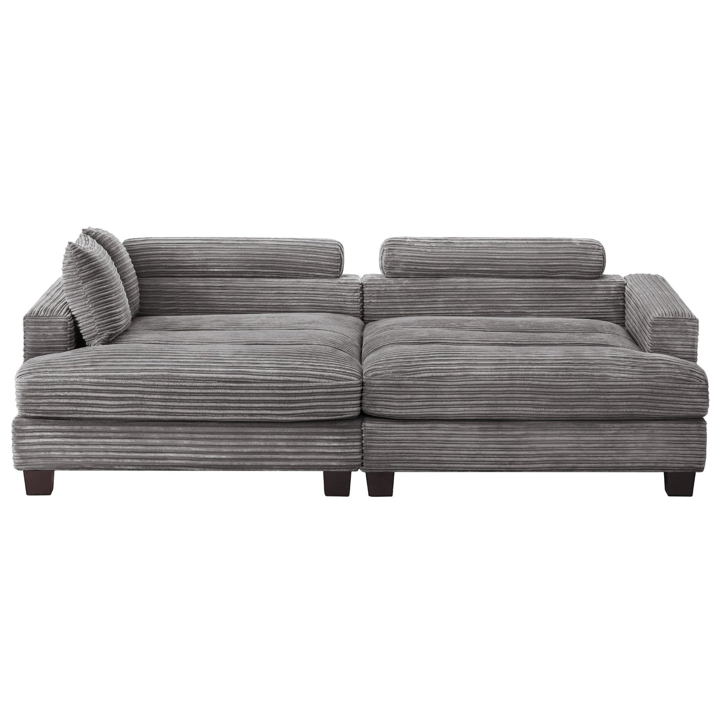 Canapé 3 places moderne de 87 pouces, rembourré, design chenille, pour le salon