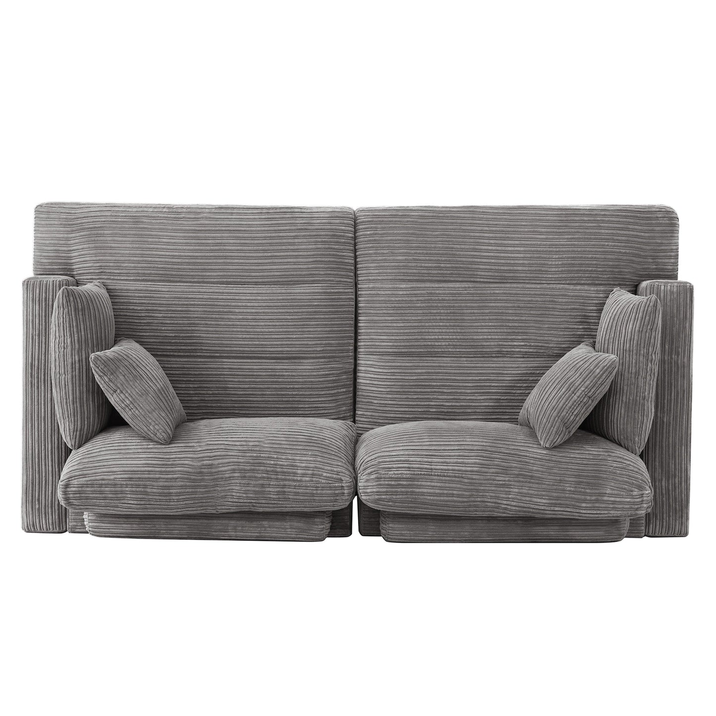 Canapé 3 places moderne de 87 pouces, rembourré, design chenille, pour le salon