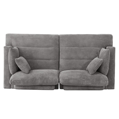 Canapé 3 places moderne de 87 pouces, rembourré, design chenille, pour le salon