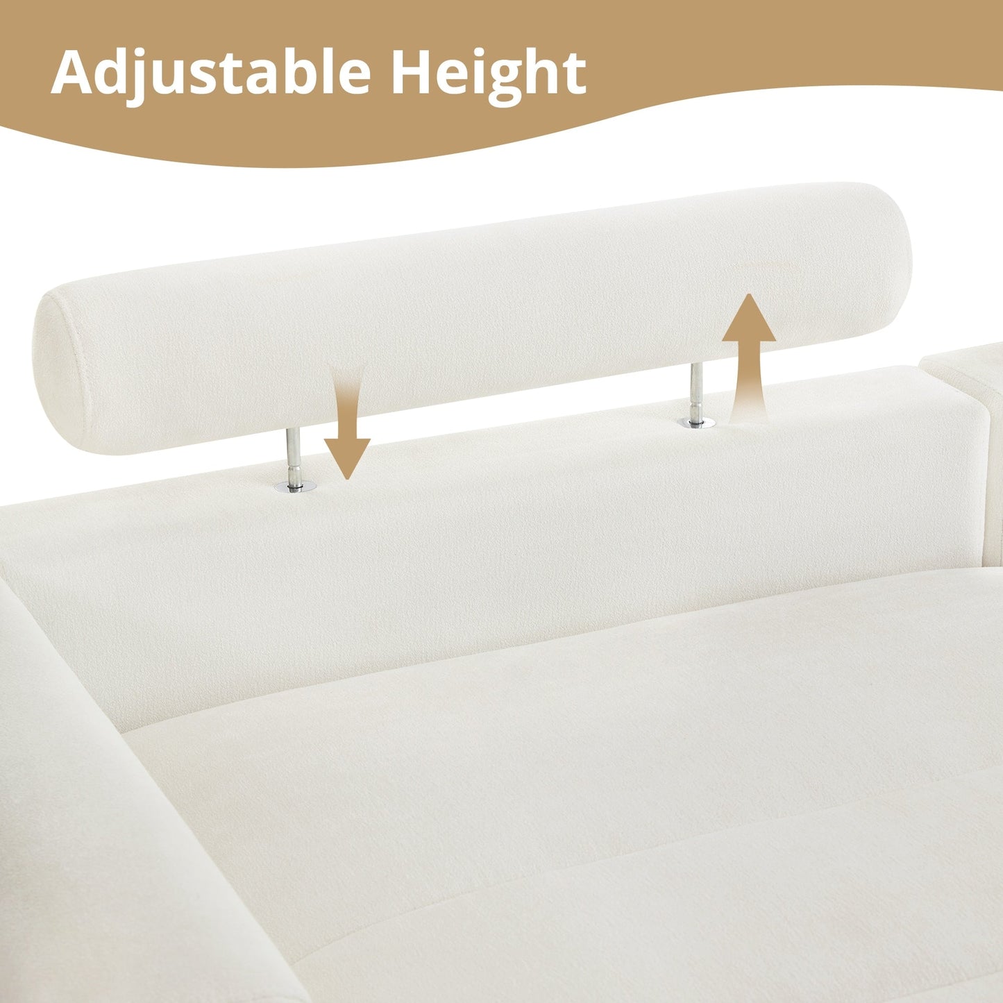 Canapé 3 places moderne de 87 pouces, rembourré, design chenille, pour le salon