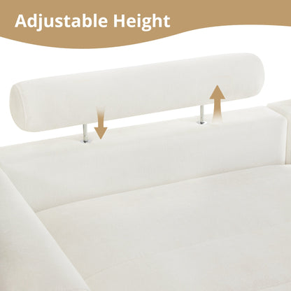 Canapé 3 places moderne de 87 pouces, rembourré, design chenille, pour le salon