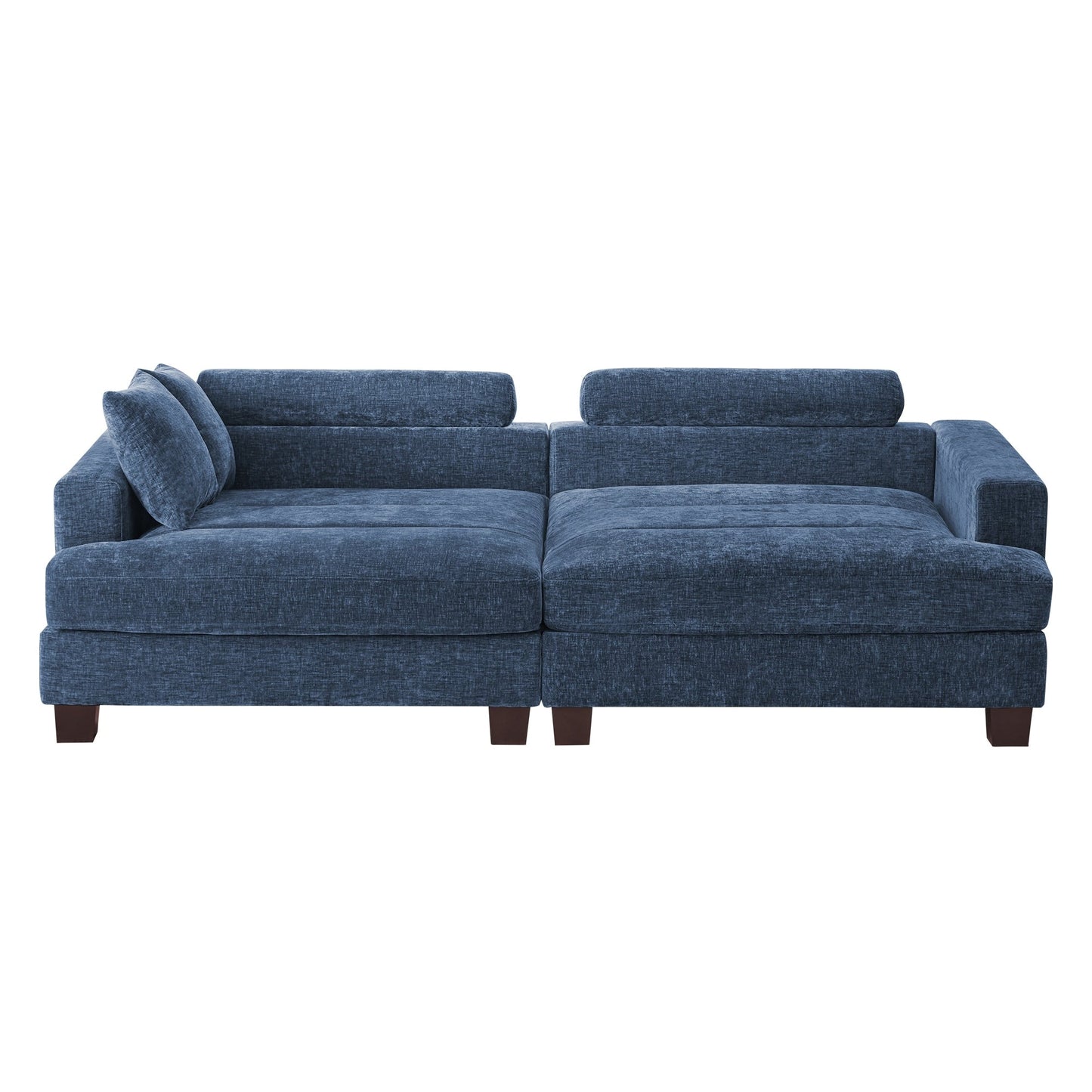 Canapé 3 places moderne de 87 pouces, rembourré, design chenille, pour le salon