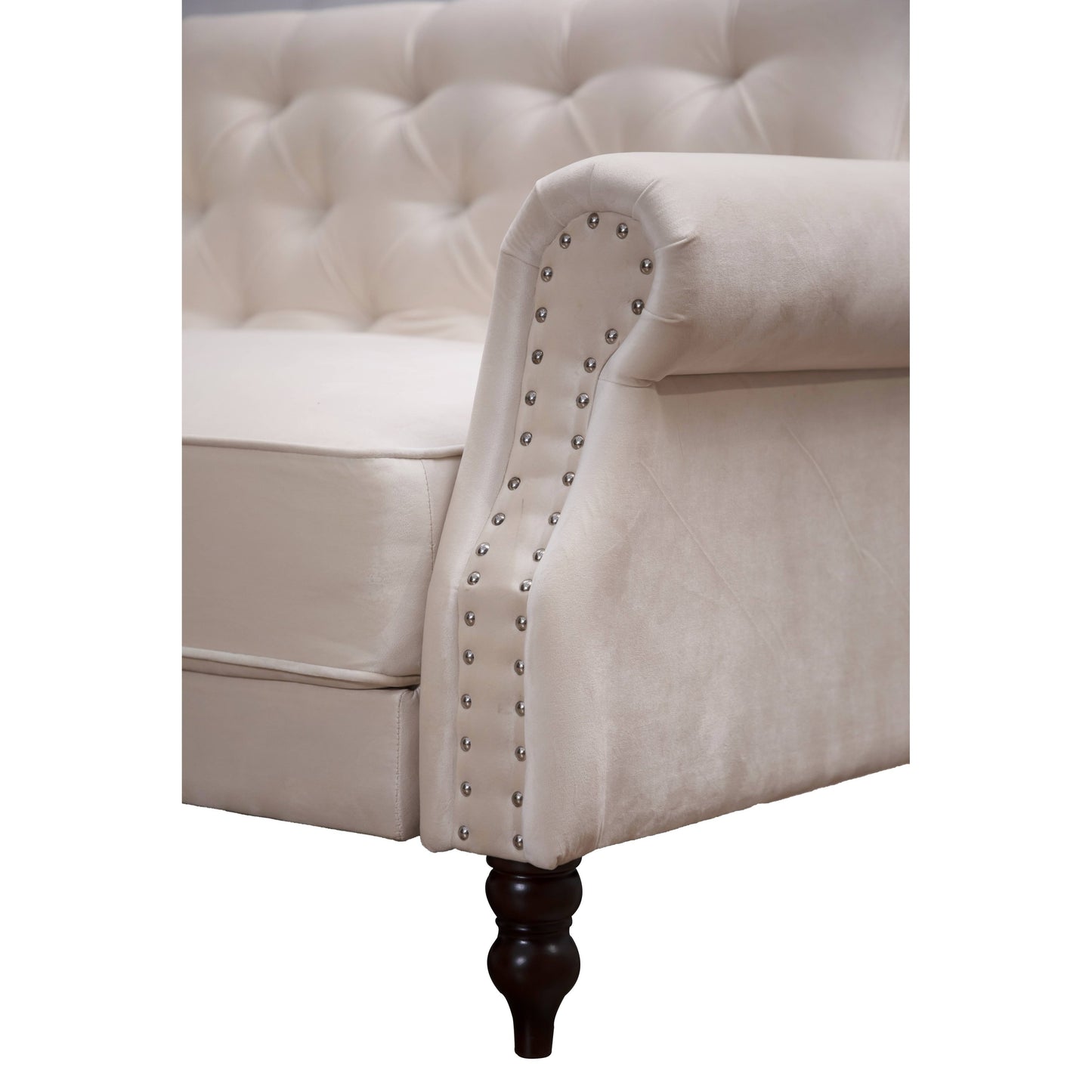 Canapé-lit convertible en velours de 87,8 po avec futon