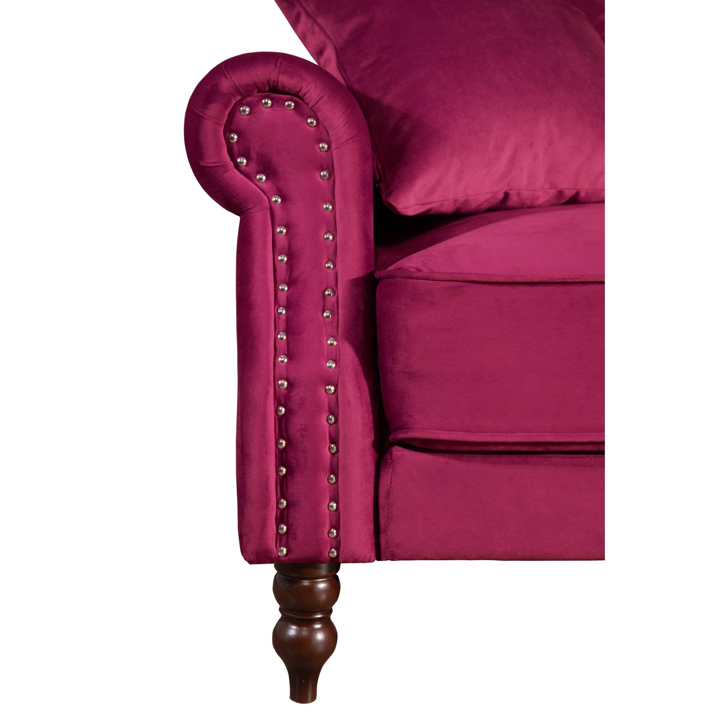 Canapé-lit convertible en velours de 87,8 po avec futon