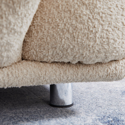 Canapé-causeuse surdimensionné de 87 po avec cadre en métal, 2 coussins et revêtement durable