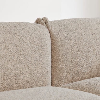 Canapé-causeuse surdimensionné de 87 po avec cadre en métal, 2 coussins et revêtement durable