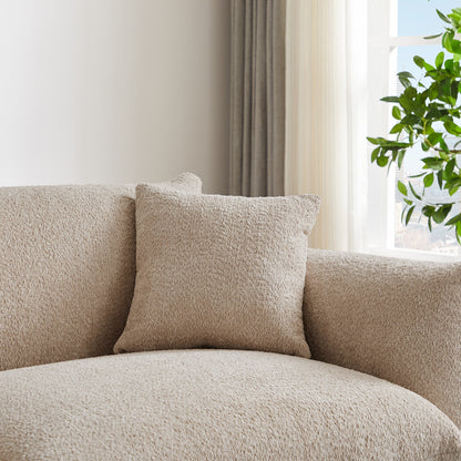 Canapé-causeuse surdimensionné de 87 po avec cadre en métal, 2 coussins et revêtement durable