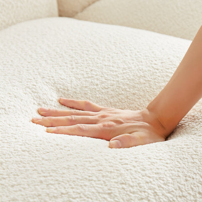 Canapé-causeuse surdimensionné de 87 po avec cadre en métal, 2 coussins et revêtement durable