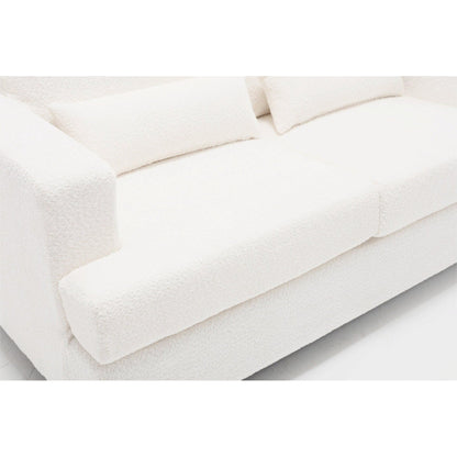 Canapé 3 places en tissu de 88,4 pouces : coussins de dossier amovibles, assise profonde et cadre robuste en bois dur et acier