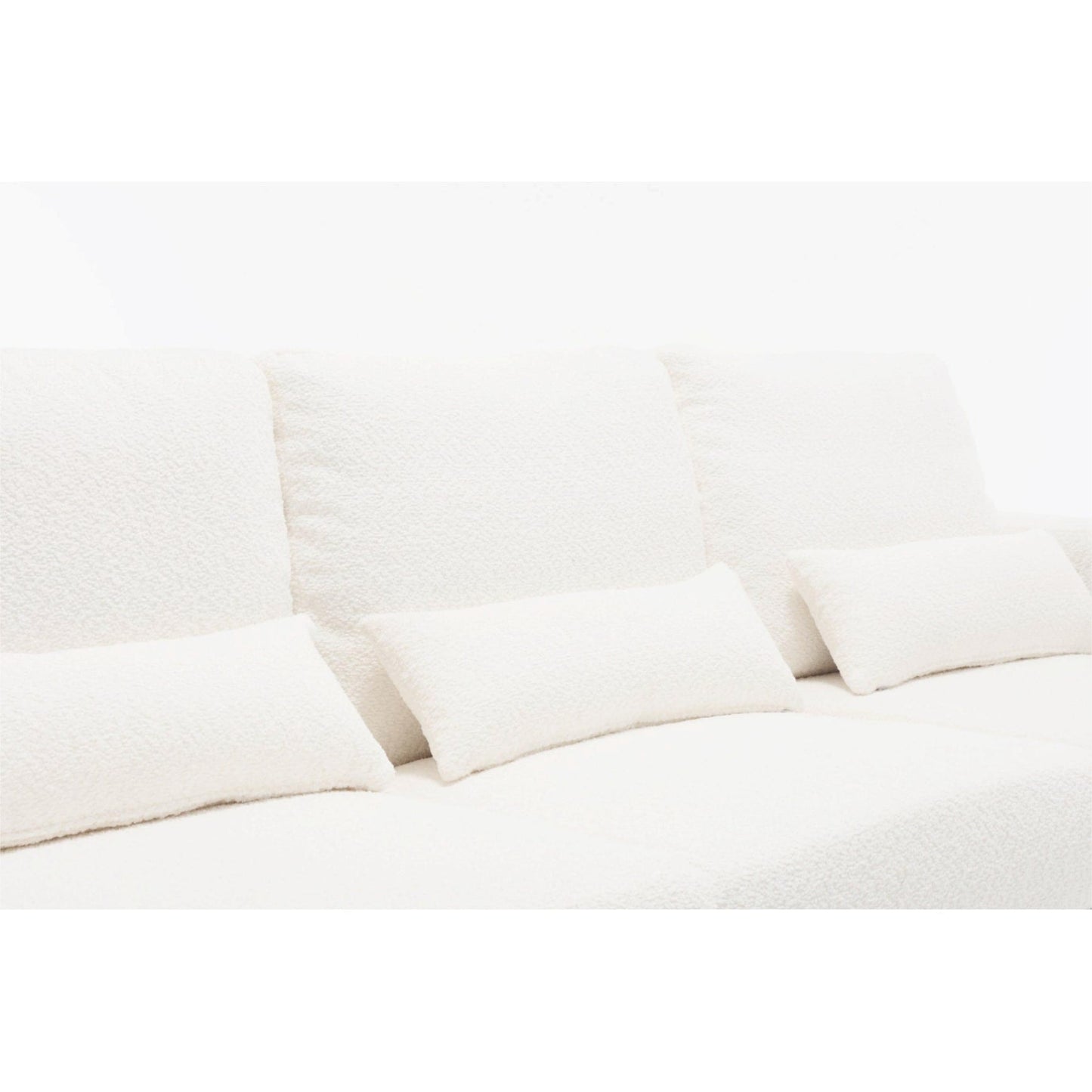 Canapé 3 places moderne en tissu de 88,4 po avec coussins de dossier amovibles et cadre en bois dur