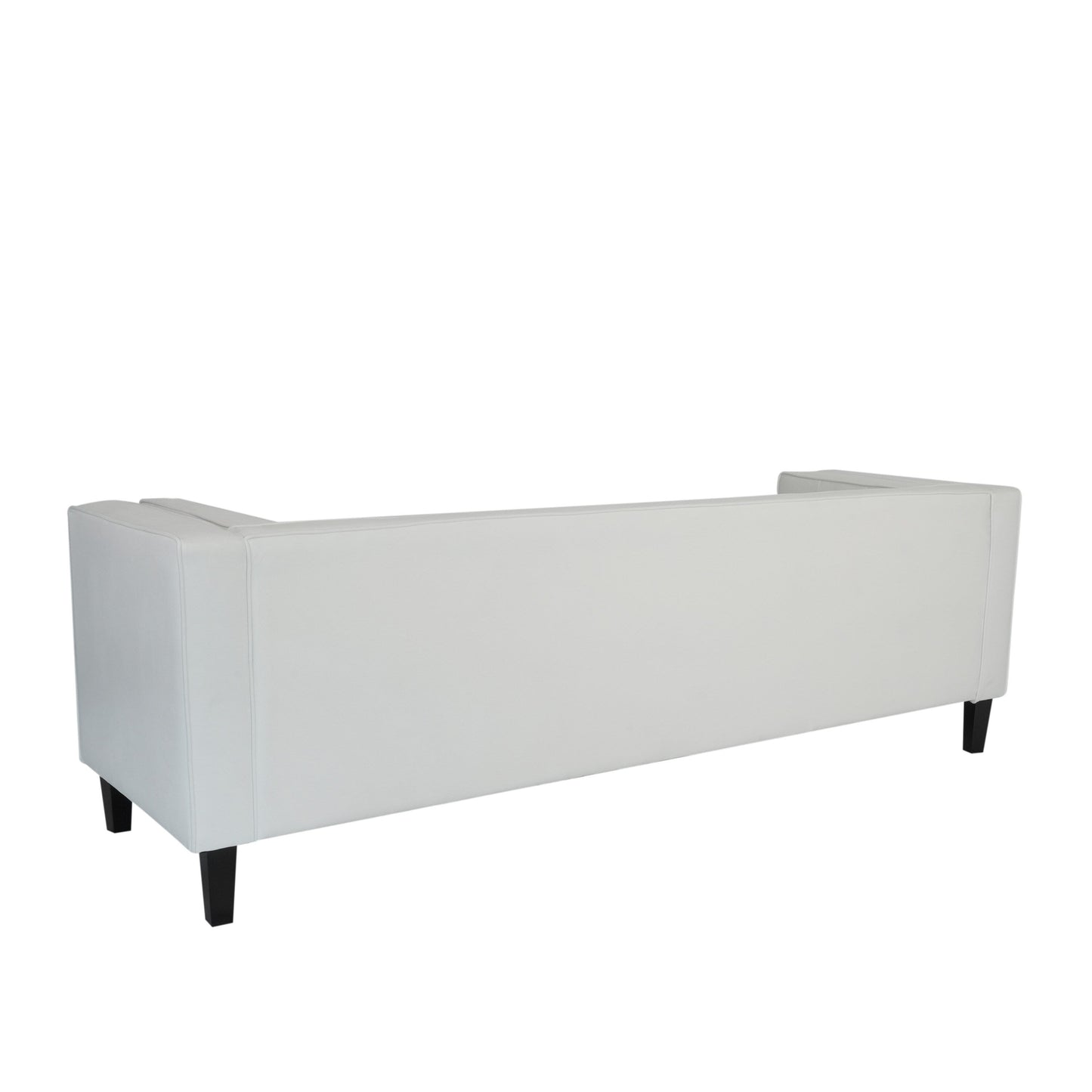 Canapé 3 places capitonné en velours 89,75 $ avec pieds en bois et cadre en bois dur séché au four pour le salon