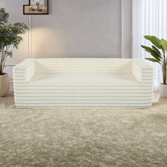 Canapé 3 places en tissu 89 pour salons et petits espaces - Canapé de salon moderne ultra-doux