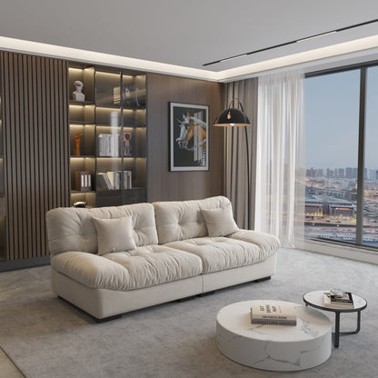 89 canapés sectionnels Fluffy Cloud, canapés minimalistes modernes avec deux oreillers