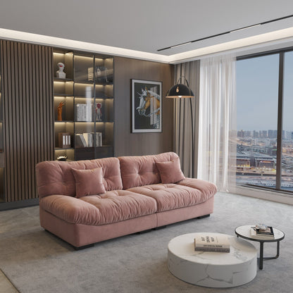 89 canapés sectionnels Fluffy Cloud, canapés minimalistes modernes avec deux oreillers